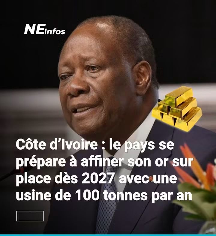 beyondB_DAG's tweet photo. 🇨🇮 After being shamed by Burkina Faso 1st Gold refinery, Côte d'Ivoire says it now  plans to put into operation its first national gold refining plant in the first half of 2027, with an announced capacity of 100 tons per year. The goal is to locally process most of the gold produced in the country, ensure traceability, and retain more value-added on the national territory.