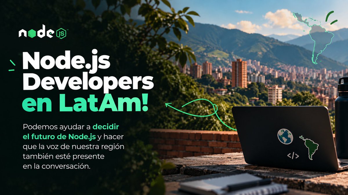 teffcode's tweet photo. Node.js Developers en LatAm ! 🌎💚

Podemos ayudar a decidir el futuro de Node.js y hacer que la voz de nuestra región también esté presente en la conversación.

Deja tu feedback en este survey 👇🏼
https://t.co/953QUZSkYR

Y si puedes ayudar a amplificarlo con un repost, mucho mejor 🙌🏼 Queremos que más developers de Latinoamérica se sumen y compartan su experiencia.