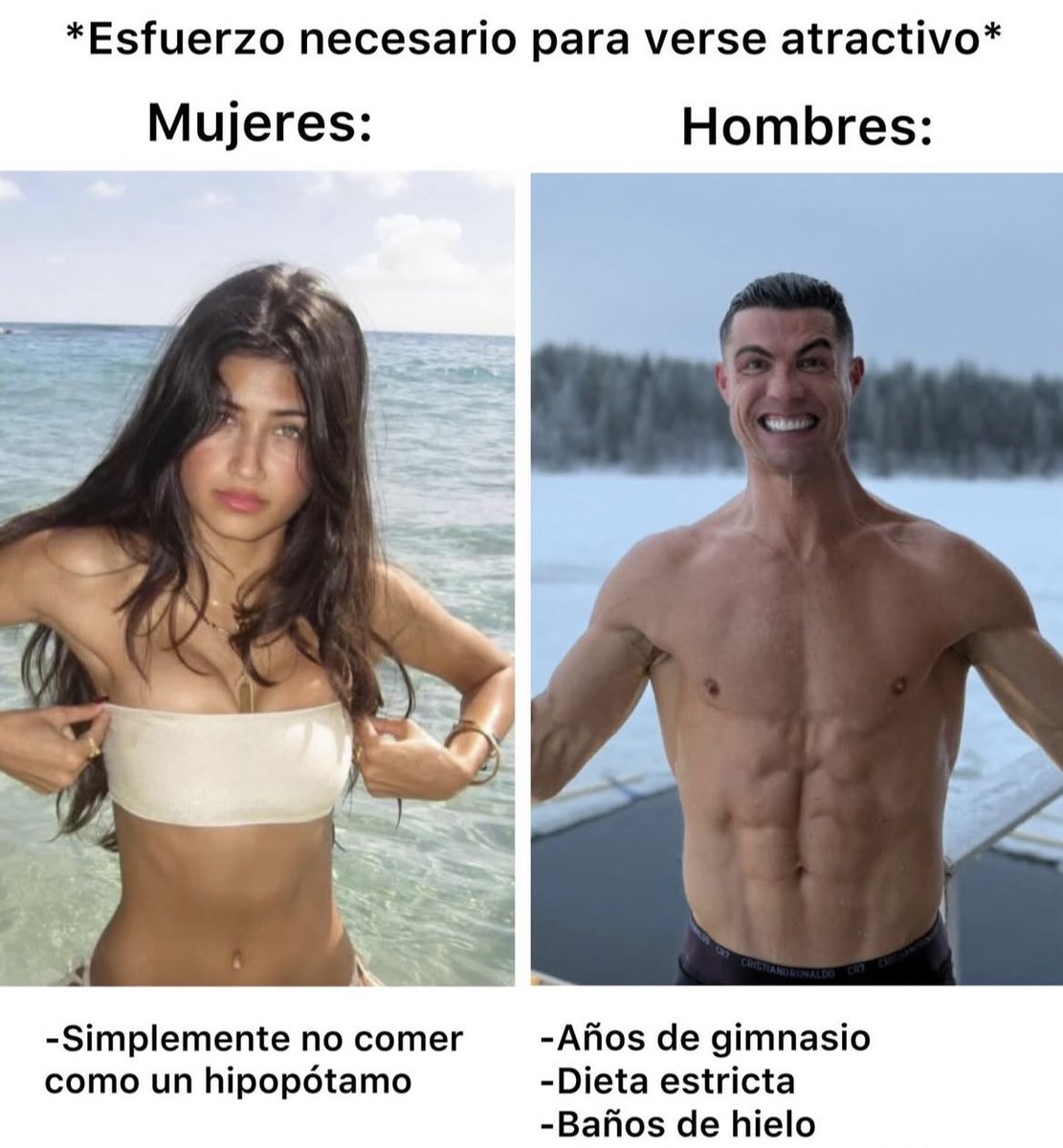 no_women_rights's tweet photo. Hay gente mononeuronal y luego están los hombres que piensan que los cánones de belleza de los hombres son mucho más exigentes y difíciles de conseguir que los de las mujeres. https://t.co/djM3WrTEqM