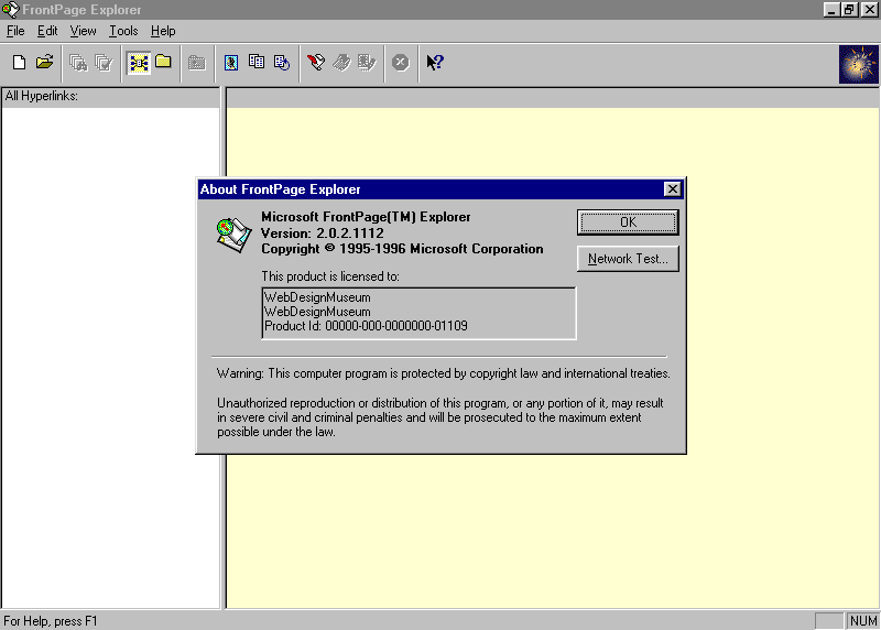 WebDesignMuseum's tweet photo. On October 7, 1996, Microsoft released the Microsoft FrontPage 97 WYSIWYG website editor. The program included new features such as import Web Wizard, the ability to edit raw HTML source code, and more. https://t.co/U70eVHxwZo
