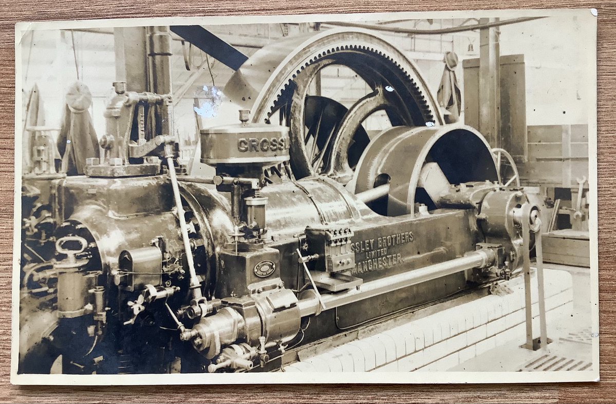 PaulSuttonKing's tweet photo. Crossley Gas Engine #WeekMforMachinery #AlphabetChallenge #Postcard https://t.co/XHFk3yn93r