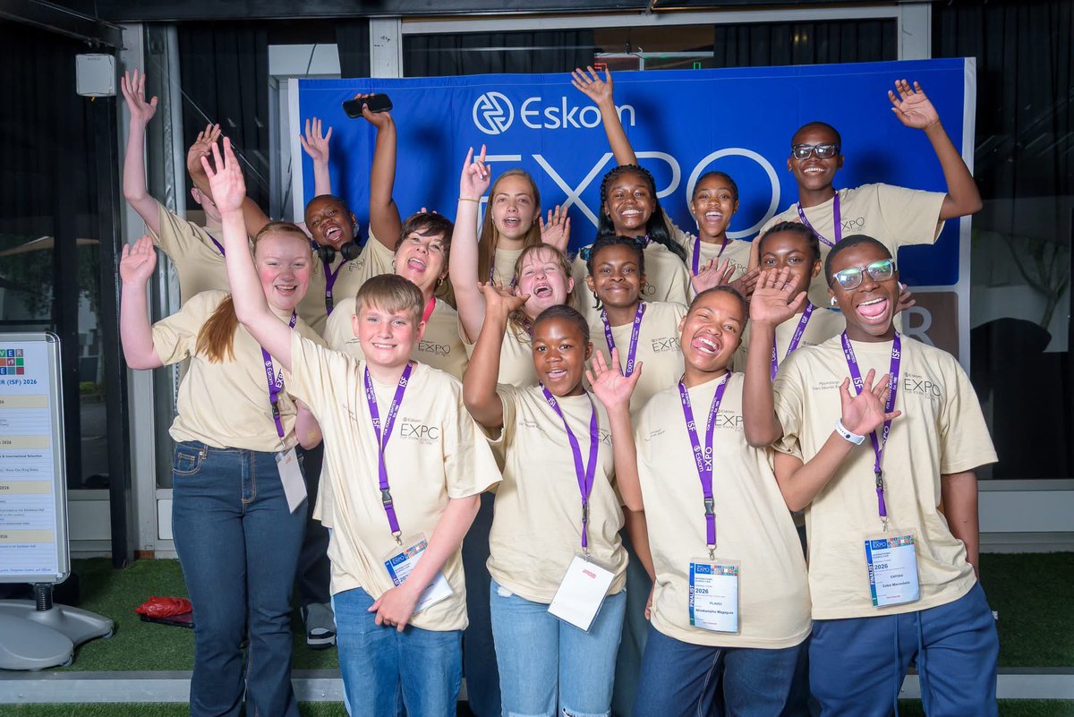 Exposcience's tweet photo. Months of questioning, researching, testing and refining ideas have brought young scientists from South Africa and around the world to the 2026 Eskom Expo for Young Scientists International Science Fair (ISF), where their research will take centre stage and new opportunities await.

The opening of ISF saw 316 South African young scientists from 35 regions across all nine provinces, joined by 24 international participants from Brazil, India, Ireland, Russia, Lesotho, Namibia, China, Türkiye, Tunisia, Mozambique, and Ghana, attending both in person and virtually, come together at the Birchwood Hotel and OR Tambo Conference Centre from 29 September to 2 October. 

Their arrival marks the culmination of a journey that, for South African participants, has included workshops, compulsory District Expos, Regional Science Fairs, judging, feedback and further project development.

Read more: https://t.co/t0SGAMEV7U

#DiscoverEskomExpo #EskomExpoISF