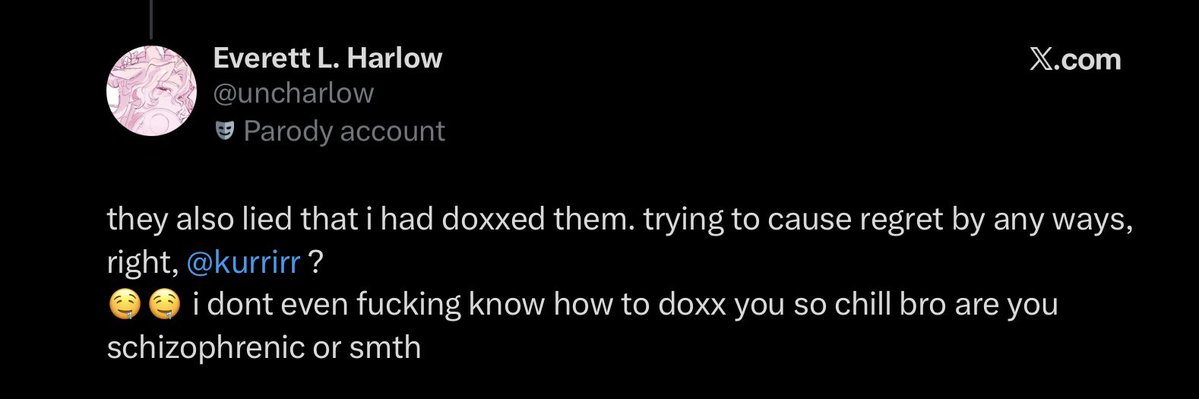 puppysdead's tweet photo. @uncharlow You are just as bad morally speaking 😭 preaching slurs as ableism while calling someone schizophrenic is a new level of ableism. Pls self reflect before taking a moral high ground. Unless ur “reclaiming” using schizophrenic as an insult as someone who is https://t.co/vZTEdtcPKD
