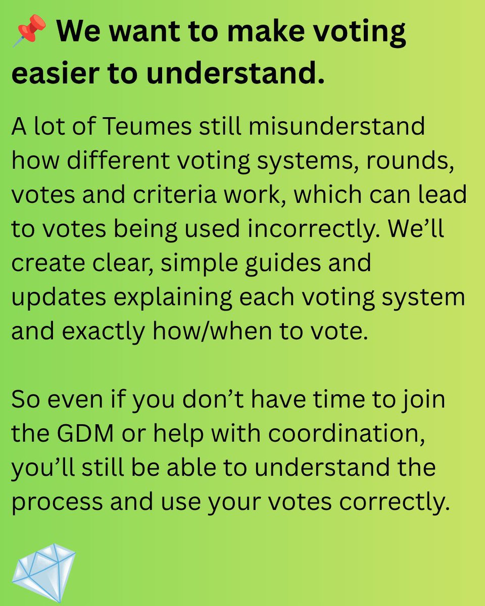 jihooniegirl_'s tweet photo. 💎HELLO TEUMES!💎

We’re creating a GC to coordinate our efforts for TREASURE’s MAMA Daesang this year.🏆

Even if you can’t join or help with coordination, please do join, we want everyone to understand the voting system and use their votes correctly.💙 https://t.co/nIy7UbtHTt