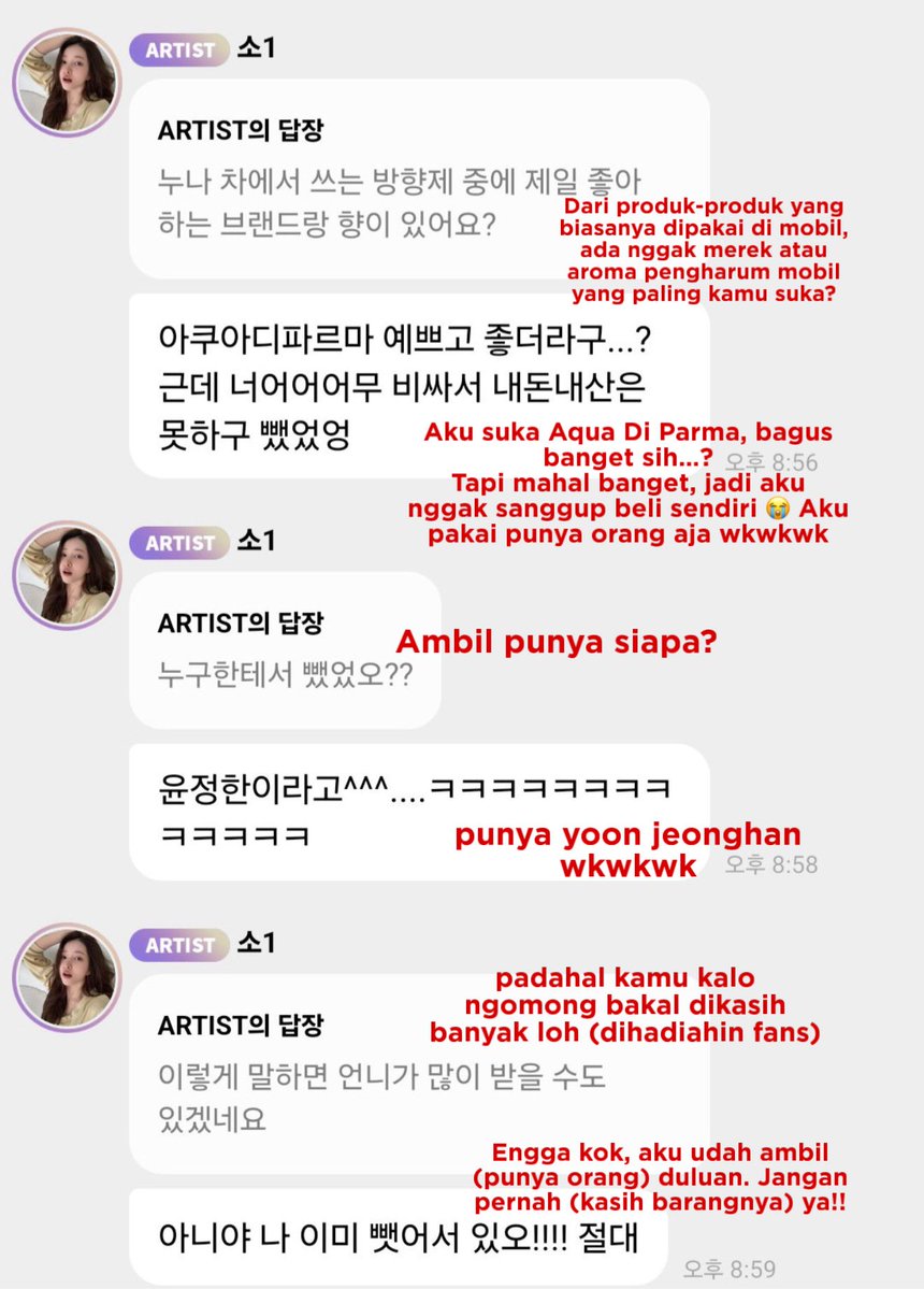 krmakbne_'s tweet photo. sowon pernah ngambil pengharum mobil punya jeonghan 😭 https://t.co/5vdhaM4IRo