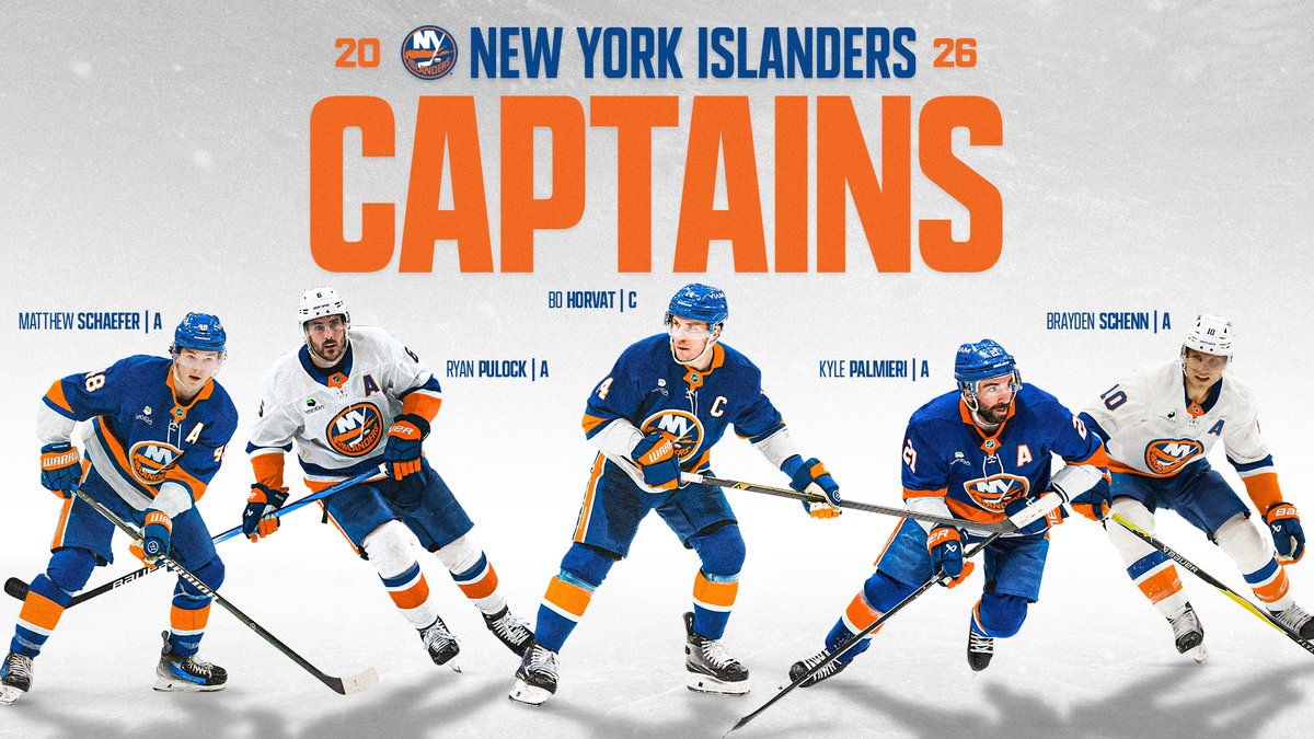 NYIslanders's tweet photo. Your 2026-27 #Isles Captains Group. https://t.co/K4O90v43N7