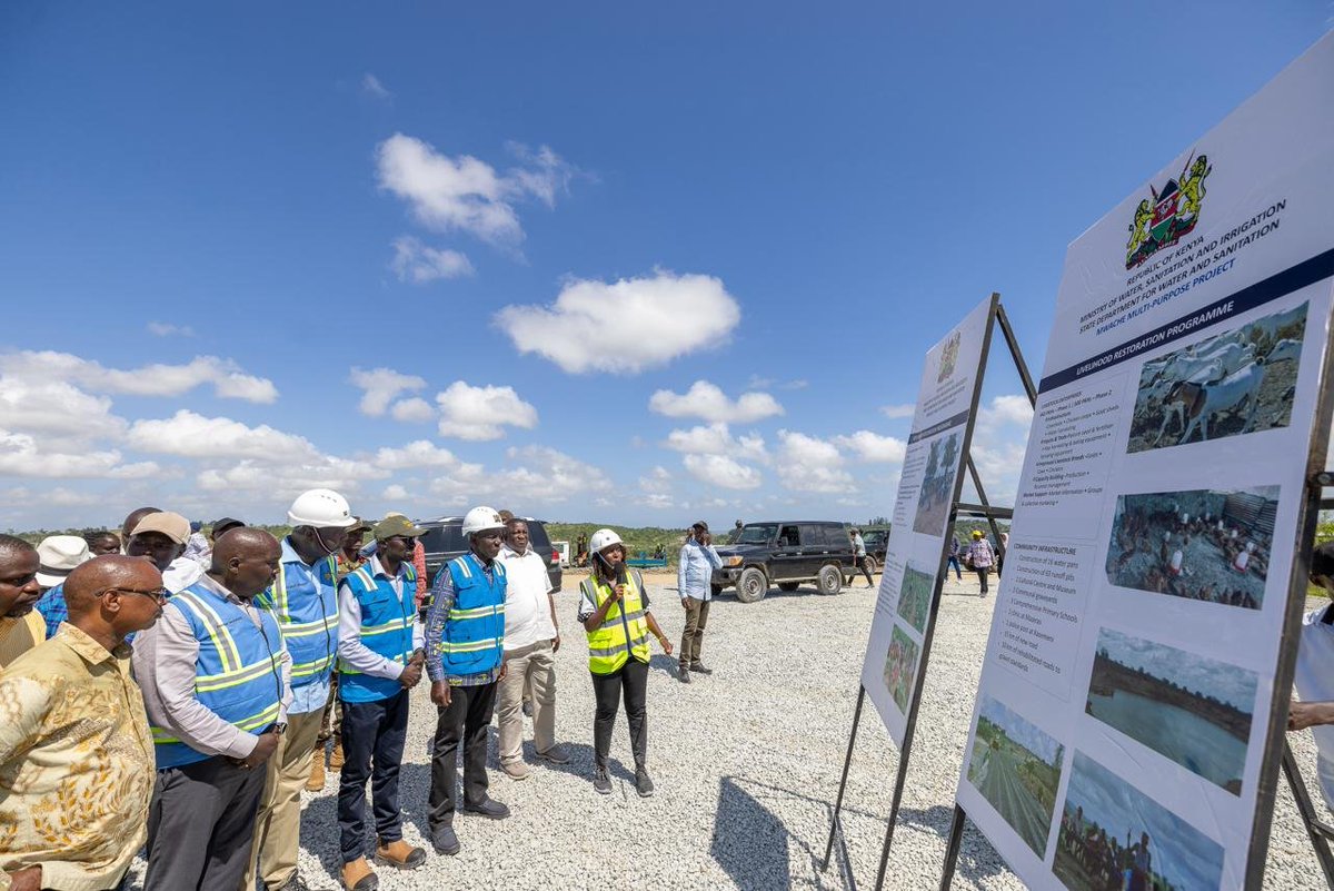 WilliamsRuto's tweet photo. The scale of Mwache Dam in Kinango Constituency, Kwale County, which we are building at a cost KSh45 billion, demonstrates what we can achieve through strategic investment in critical infrastructure. https://t.co/fuHNzH4ci0