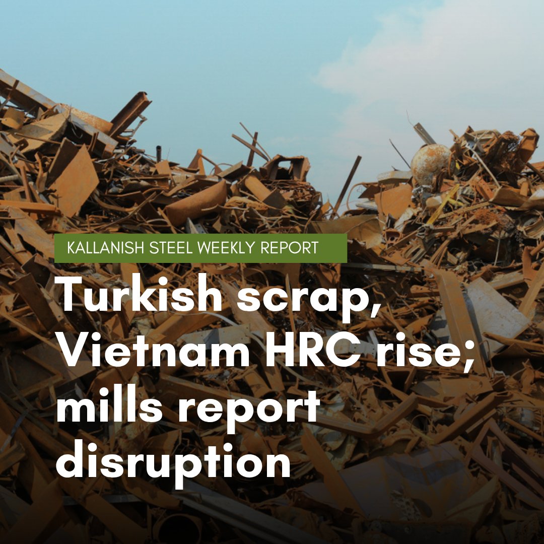 kallanish's tweet photo. Different week, same steel market excitement. Here we go, folks. Scrap prices into Türkiye crept above $400/tonne amid restricted flow and...

Read more in Kallanish #Steel Weekly 👉 https://t.co/MvMHZF5siB

#HRC #Coils #Scrap #Rebar #ElNiño https://t.co/3d5HNsAb8U
