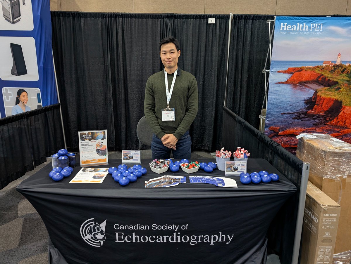 CSEchoCa's tweet photo. CSE was thrilled to attend #SonoCon2026 in Calgary this past weekend! Our booth, championed by Kenneth Szeto, was a great success and a wonderful opportunity to connect with the sonography community.
We’re proud to support CSE and continue strengthening our partnership with @SonographyCNDA. 🫀