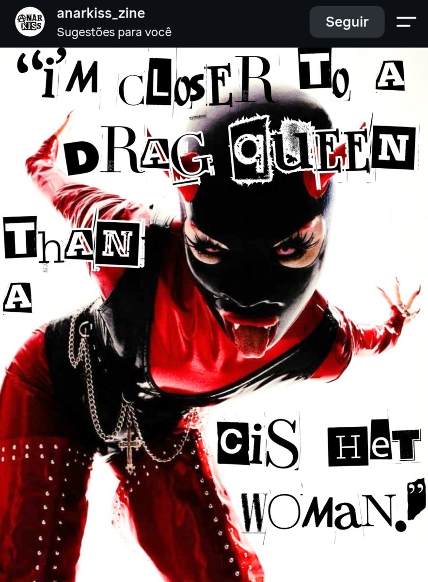 butchfemmebis's tweet photo. "i'm closer to a drag queen than a cishet woman!" 🐇 https://t.co/J4CGtT7myZ