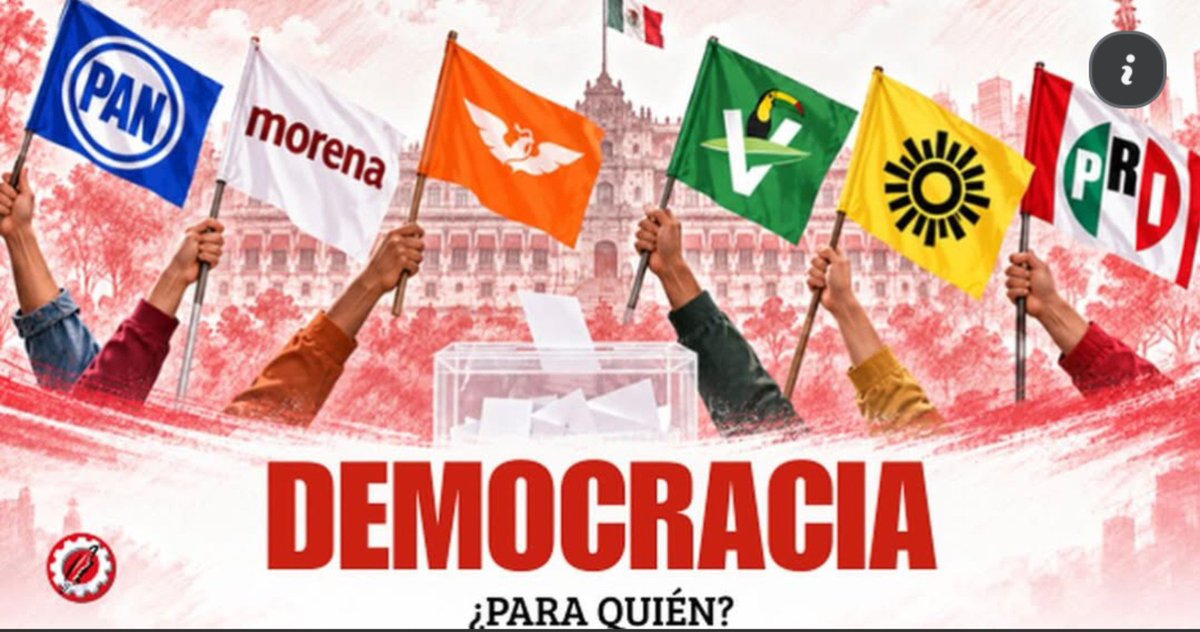 ElInformadorO's tweet photo. Los trabajadores de México necesitamos que el cambio no sea de color, ese sólo está por encimita, lo verdaderamente trascendente para que mejore la vida del pueblo, es cambiar a la clase en el poder...... 👇

https://t.co/m02faNVHr5 https://t.co/B0xf8dreDD
