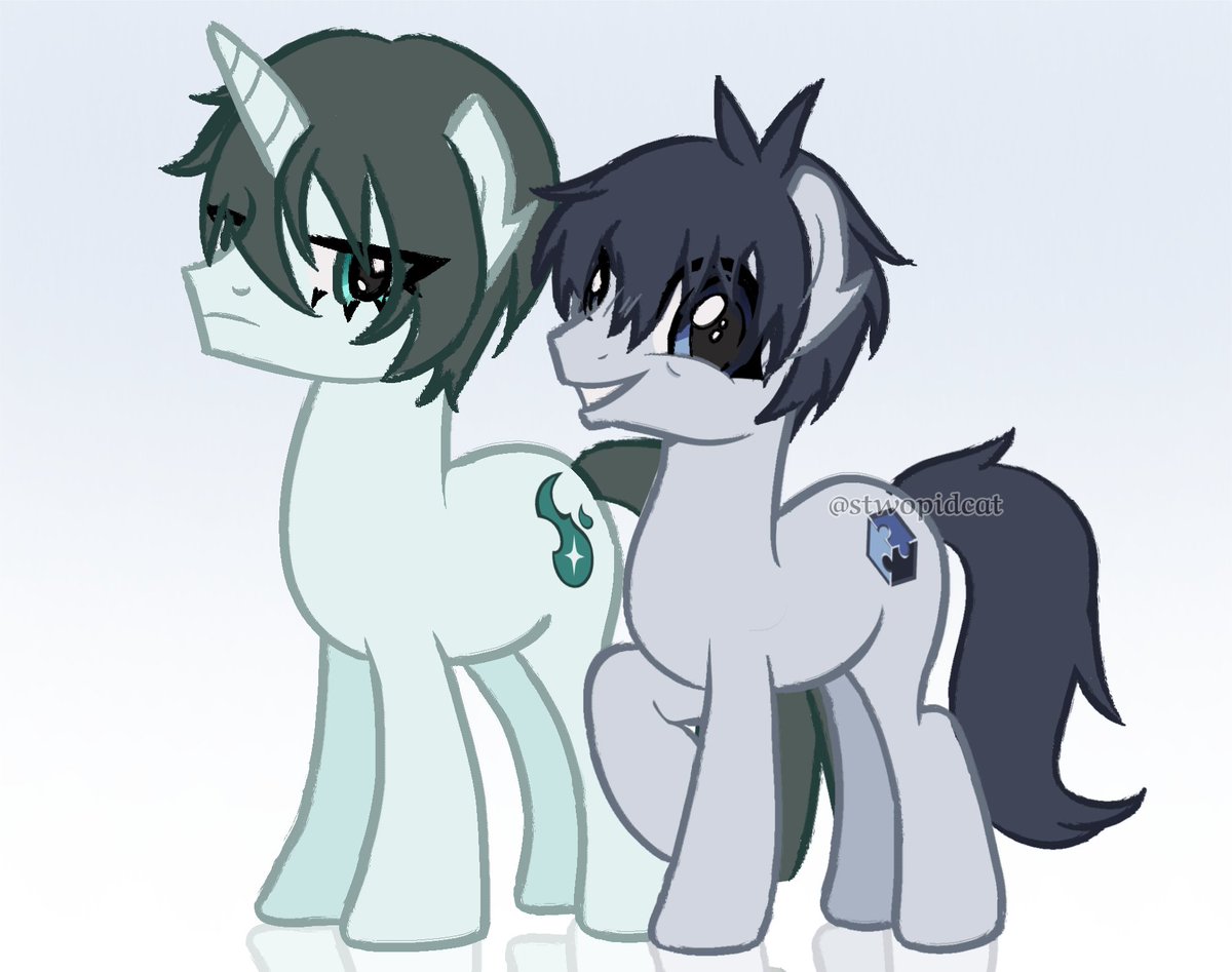 stwopidcat's tweet photo. the big two as ponies:p https://t.co/gH0TJVByLD