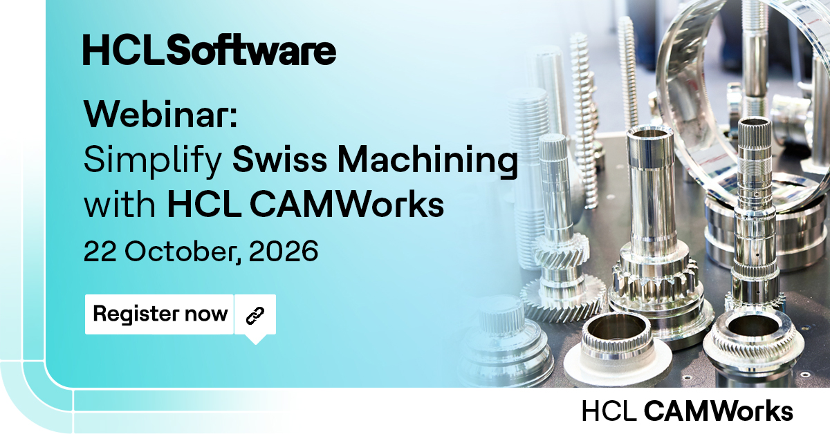 CAMWorks's tweet photo. Join Senior Technical Specialist Marc Bissell for our upcoming webinar- Simplify Swiss Machining with HCL CAMWorks, and discover how to tackle complex Swiss components with speed and confidence—all from directly inside SOLIDWORKS®.
Register Now: https://t.co/mdrfwebT64 https://t.co/c3gppuzkcO