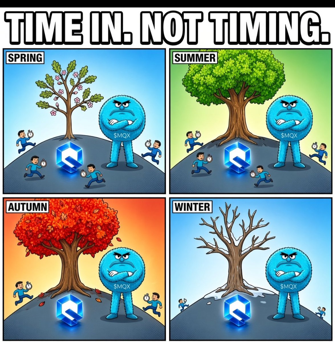 shflowr's tweet photo. Seasons change, market cycles come and go, but true holders stay unfazed. ❤️

$MQX is built for the long run! 💎🩵 https://t.co/sI1b06yvn6