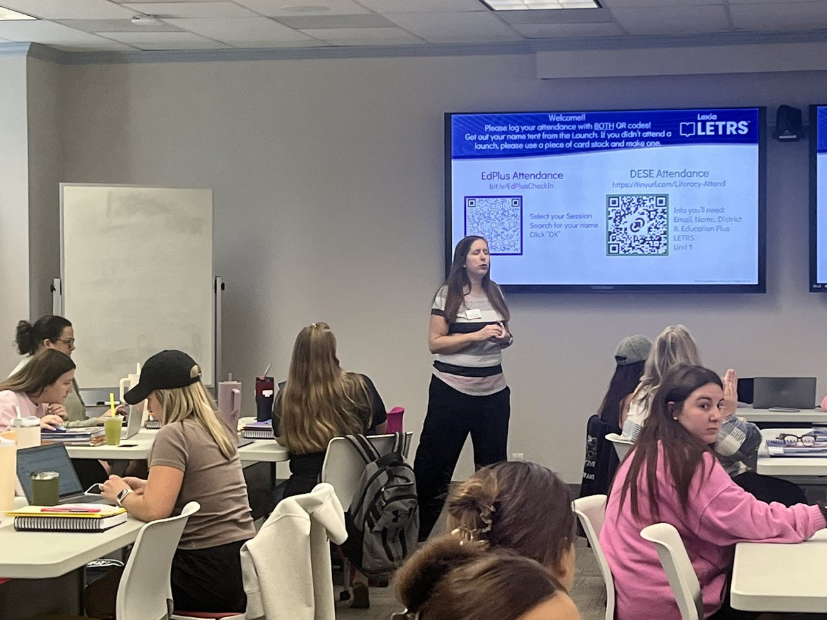StLouisRPDC's tweet photo. LETRS (Sabrina Wilson) and Co-Teaching for Multi-Lingual students (Rob Greenhaw) are two onsite workshops on our campus today. Both at capacity. This week, 490 teachers and leaders will attend trainings at EdPlus. #moeducation #edplus #stlrpdc https://t.co/DY1KVSlCfR