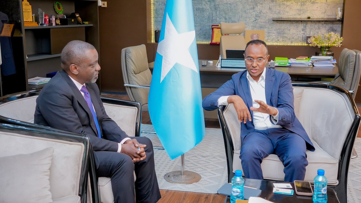karamagih's tweet photo. I had a constructive introductory and courtesy visit with @MahamuudMoallim, Commissioner of @SoDMA_Somalia in Mogadishu. We exchanged views on Somalia’s emergency preparedness and response priorities, and the importance of strong coordination to anticipate risks and protect communities. I look forward to working closely with SoDMA and partners to advance preparedness and build a more resilient Somalia. @WHOEMRO @WHOSom @UNinSomalia