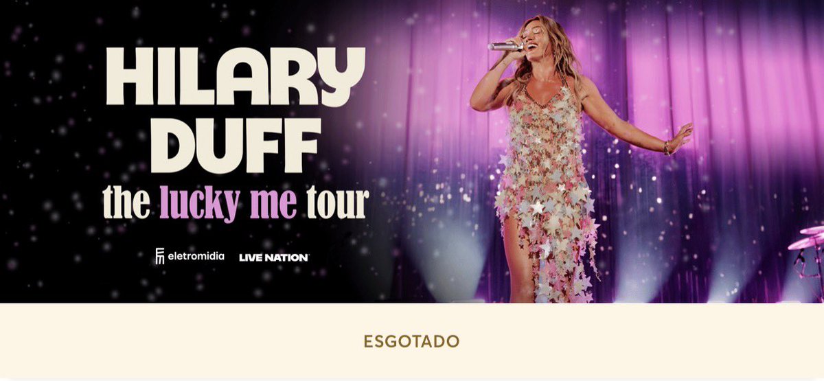 weinthecrowd's tweet photo. A pré venda de fãs para o show da Hilary Duff está esgotada. 🚨 https://t.co/5qWnbkAhN1