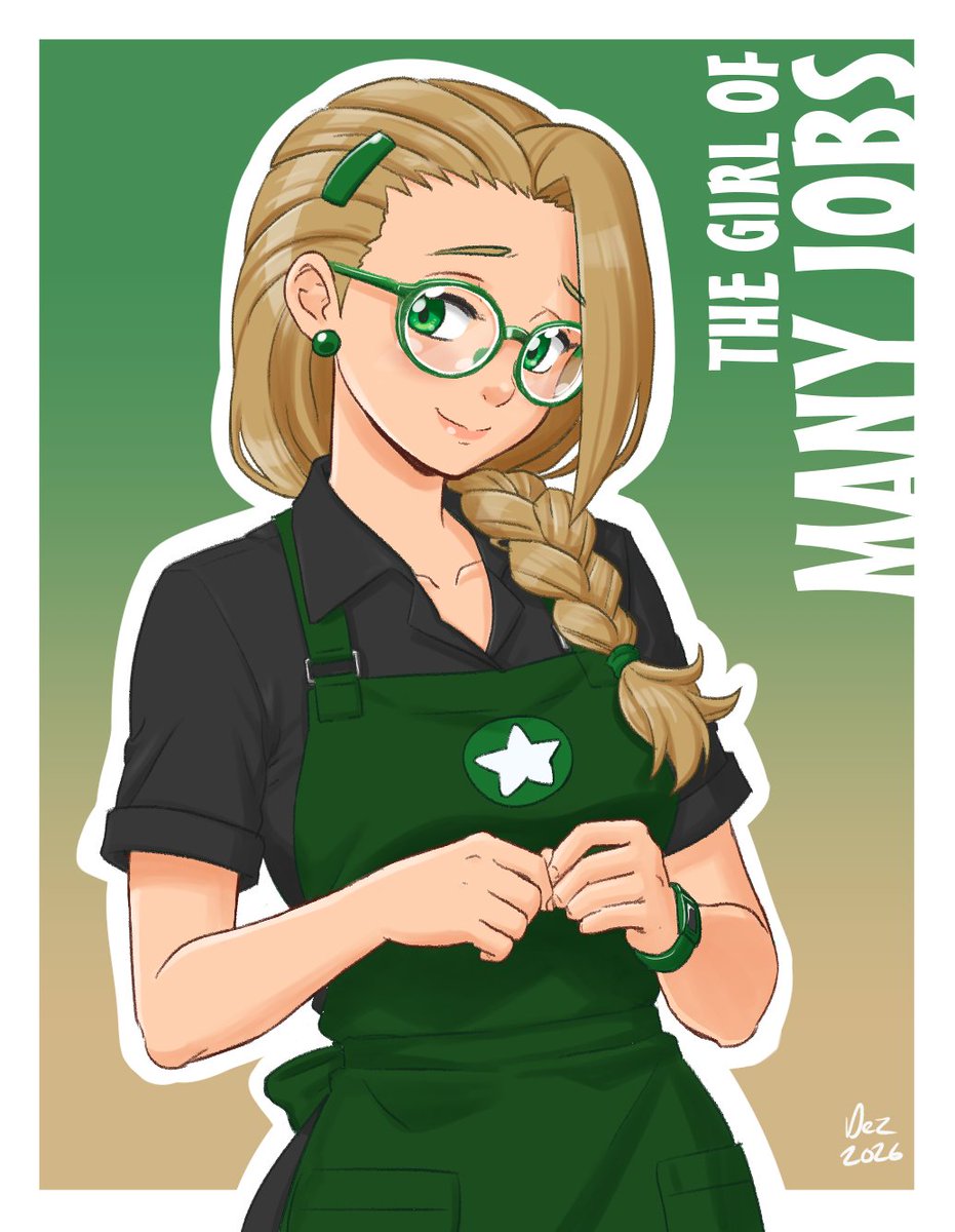 OmegaDez's tweet photo. The only character to remain nameless in the comic, manning every shop and every store in the city, sometimes with multiple instances of herself...

#OC #digitalart #workworkwork https://t.co/xtjp5JDmhy