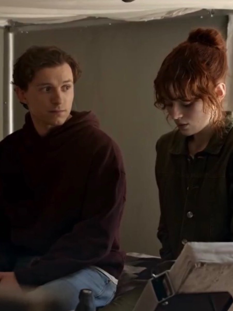 CaringtonPapers's tweet photo. Tom Holland and Sadie Sink behind the scenes for their one-on-one scene in ‘Spider-Man: Brand New Day’. https://t.co/e7g1WzLw8K