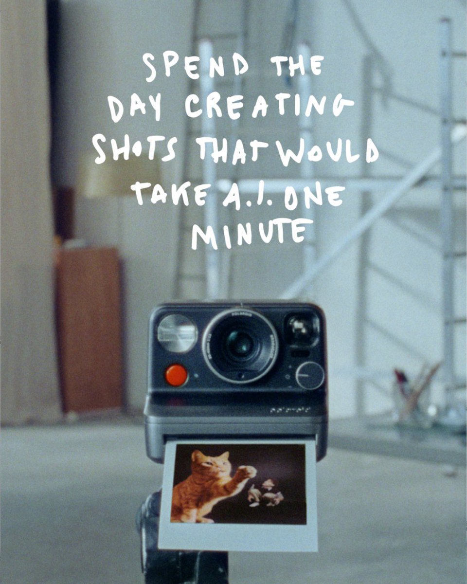 Polaroid's tweet photo. Finally, a camera for anyone who’s sick of getting exactly what they want. Introducing the #PolaroidMod, the camera for REAL analog creativity. Equipped with four creative modes that’ll have you bending, freezing, splitting, and light-painting in no time.
#CreateNotGenerate https://t.co/U7DETX7jPa