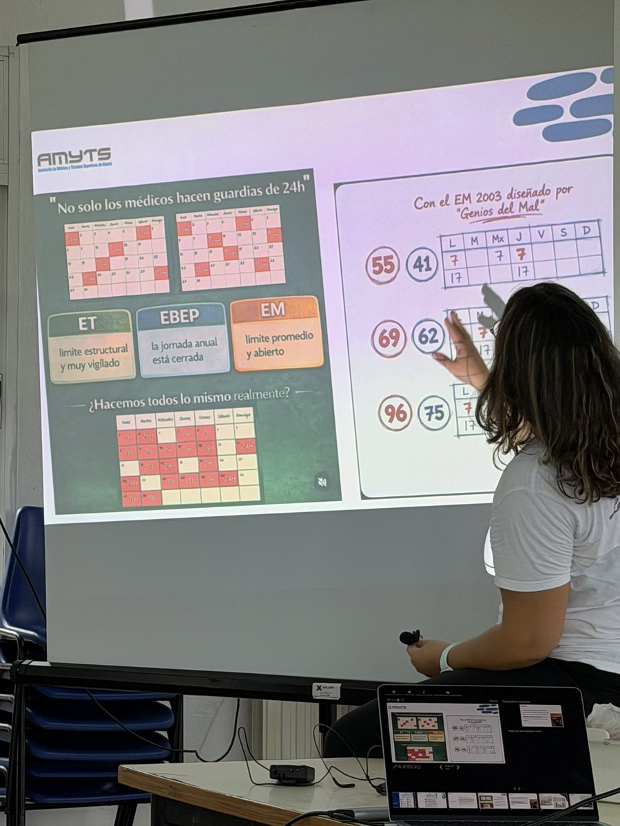 AngelaAmyts's tweet photo. En jornadas @IFMSASpain en Vilanova de Arousa. Presentación sobre el EM2003 y la necesidad de un Estatuto Médico y Facultativo por Ana Galán, presidenta del sector de estudiantes y residentes de @amytsmedicos. @AnaGalnGar86735 https://t.co/ykc2RJvoH3