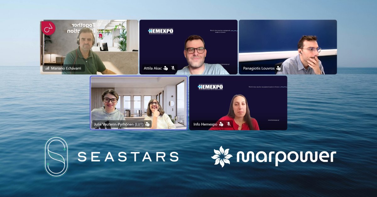 MARPOWERproject's tweet photo. 🤝 #MARPOWER_EU met with #SEASTARSproject to explore potential synergies and opportunities for knowledge exchange.
🚢 Both projects are contributing to #Maritime decarbonisation and #ZeroEmissionShipping.
⚓ Discover #SEASTARS: https://t.co/mHpfw26ryN
#Shipping #CleanEnergy https://t.co/MrGW7OIldc