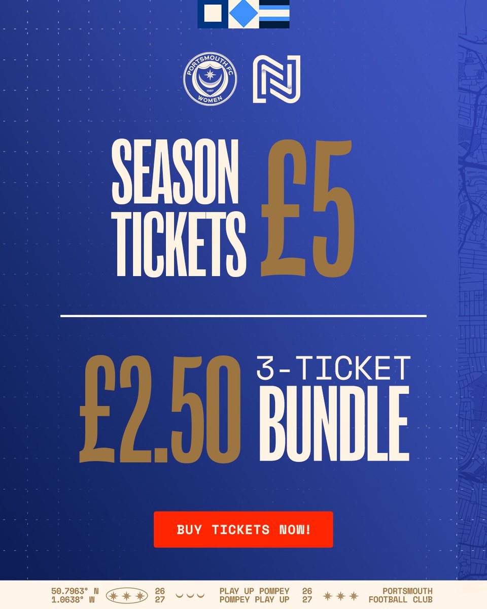 PompeyWomen's tweet photo. Don't miss the action! 💙

Check out our #Pompey Women ticket info: 👇

🔗 https://t.co/XYGTeX7sCs https://t.co/1j7msOMAoS
