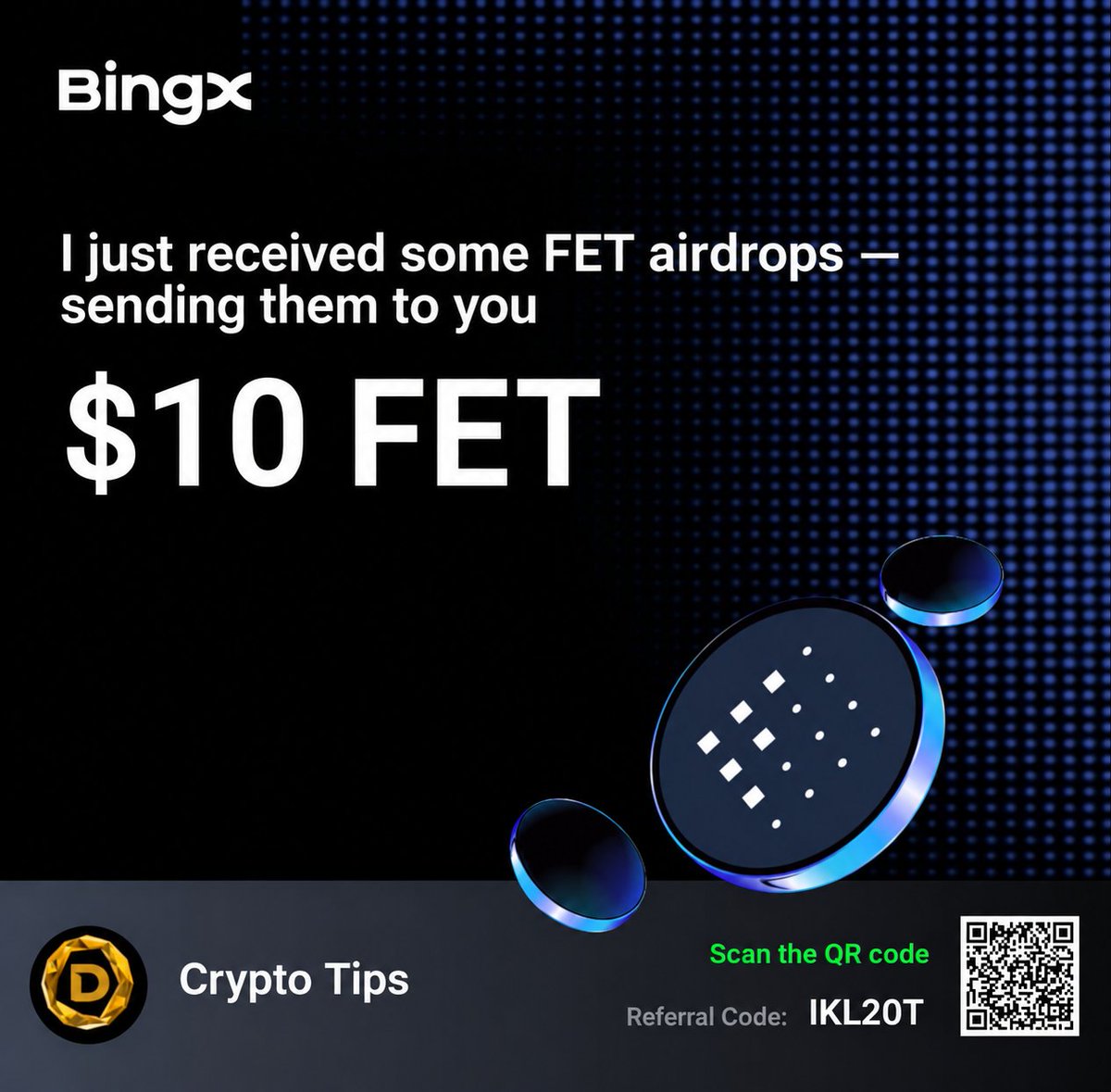 dicasdecripto's tweet photo. I just received a FET airdrop on BingX — and I’m sending $10 in FET to you! 🚀

🔥 Hurry! Limited spots available!

👉 Join now: https://t.co/1ksCWwxnMs https://t.co/MeX46WaVKo