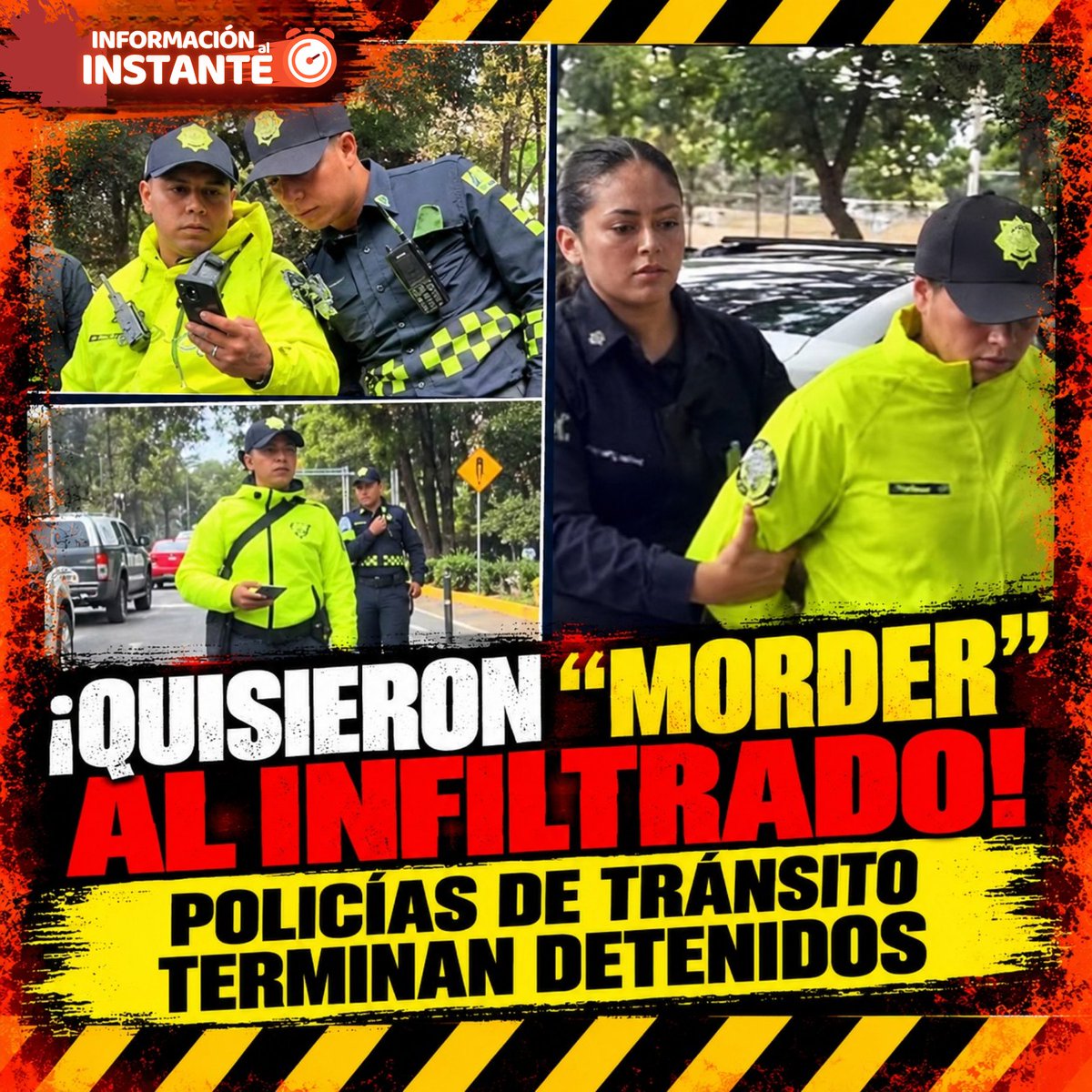 Informalinstant's tweet photo. ¡QUISIERON “MORDER” AL INFILTRADO! POLICÍAS DE TRÁNSITO TERMINAN DETENIDOS 

Un grupo de #policías de #Tránsito de la CDMX terminó detenido luego de intentar exigir dinero a un automovilista que resultó ser un agente de Asuntos Internos de la propia Secretaría de Seguridad. https://t.co/s6IPaVxEpj