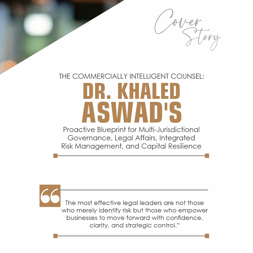 CatherineRvuls's tweet photo. Legal excellence goes beyond interpretation; it drives strategy, resilience, and sustainable growth. Dr. Khaled Aswad’s leadership demonstrates how legal insight, governance, risk management, and foresight are shaping business across the Middle East. https://t.co/B0CwDLCwJG