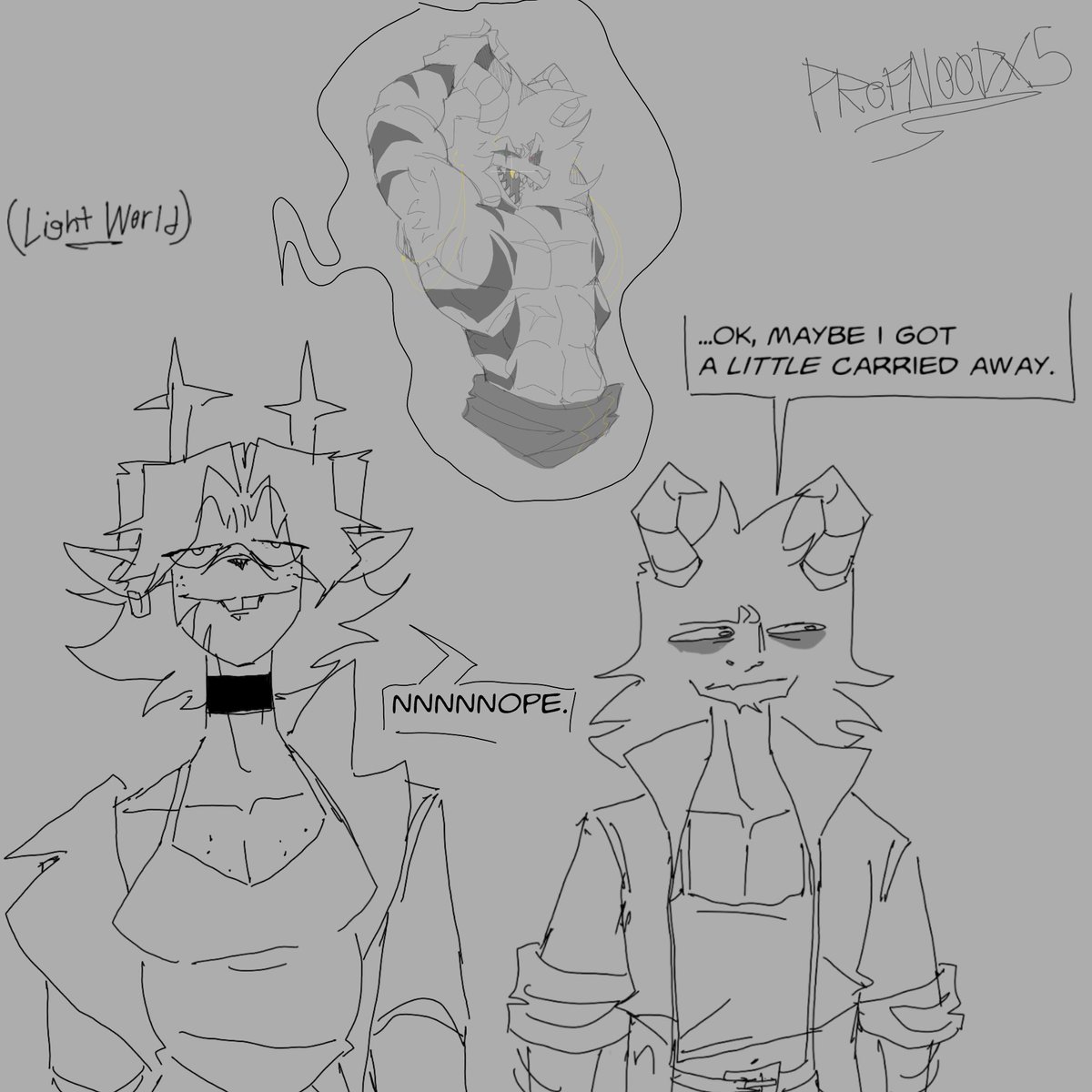 PROFNOODX's tweet photo. Asriel gets a little carried away ✨ https://t.co/lJGGFgelxH