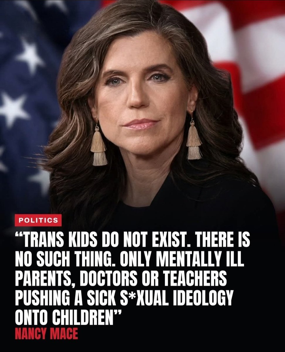 Jolie_Miller09's tweet photo. Nancy Mace: Trans kids do not exist.
Only adults pushing ideology onto children.
Do you agree kids should be left alone?" https://t.co/asWgcbif9H