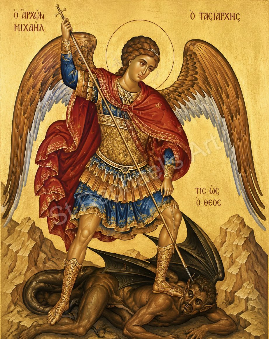PJavierOR's tweet photo. Hoy, la santa Iglesia celebra una fiesta particular, no solo en honor a San Miguel, que es el príncipe de toda la milicia celestial, sino también en honor de los otros arcángeles más conocidos: San Gabriel y San Rafael. Estos soberanos espíritus, cuya multitud, según dicen algunos doctores, excede al número de las estrellas del cielo, fueron creados antes que todas las criaturas de la tierra.
La inteligencia de los ángeles entiende sin necesidad de razonamiento y su voluntad es tan constante que, según dice Santo Tomás, nunca se aparta de lo que una vez escogió. Por eso, lo que quieren, lo quieren para siempre.
En la jerarquía suprema hay tres órdenes: Serafines, Querubines y Tronos. En la segunda, hay tres coros: Dominaciones, Virtudes y Potestades. En la tercera, Principados, Arcángeles y Ángeles.
Todos estos soberanos espíritus son llamados con el nombre de "ángeles" porque, como dice San Pablo, son ministros del Señor para el bien de quienes han de heredar la bienaventuranza eterna. 
Todos ellos están revestidos de la gracia que nunca perdieron y son la lucidísima familia de siervos que sirven a Dios y de ministros que ejecutan su voluntad soberana en el gobierno del mundo y en la particular providencia que tiene sobre la Iglesia y también sobre cada uno de los hombres, tanto fieles y cristianos como infieles y pecadores, pues todos tienen su ángel de la guarda.
Por estas excelencias de los santos ángeles y por los beneficios que de sus manos recibimos, debemos honrarlos, y especialmente al gloriosísimo príncipe de ellos, San Miguel, que es el soberano protector de la Iglesia. 
Su nombre significa "¿Quién como Dios?", porque cuando el príncipe de los ángeles, Lucifer, envanecido por la grandeza de sus dones y gracias, se negó a adorar el misterio de la naturaleza humana tan ensalzada en la persona de Cristo y arrastró a su rebelión a muchos ángeles, el fidelísimo San Miguel defendió la honra de Dios y de su Unigénito, y con gran poder arrojó de los cielos a los ángeles rebeldes. Entonces, San Miguel fue exaltado al trono que perdió Lucifer y recibió el principado de todos los ejércitos celestiales, la representación de la divina autoridad en la tierra y la protección de la Iglesia de Cristo, a la cual defenderá de todos los poderes del mundo y del infierno hasta el fin de los siglos.
Reflexión: Entiendan bien todos los católicos que la actual rebelión de los hombres que, ensoberbecidos por los progresos materiales, apostatan de la fe, no es otra cosa que una imitación de la rebeldía de los ángeles malos. Es una rebelión que Lucifer inspira a los pobres hijos de Adán para que no logren la dicha de reinar en el cielo con los ángeles buenos, sino que se condenen y padezcan eternamente con los demonios.