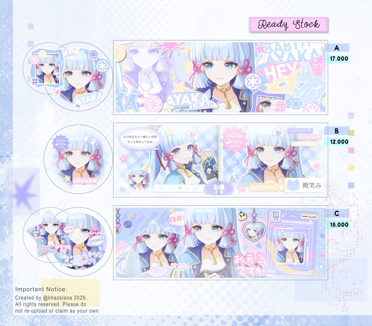 khazslana's tweet photo. Help RT? Thank you!

Hi teman-timun! Saya ada 9 layout ready stock aino ayaka nicole &amp; mitya yang bisa kalian jemput sekarang melalui DM atau Tele! Mari jajan!!

tag: #bealanja layout https://t.co/ZXy2o3E8ZY