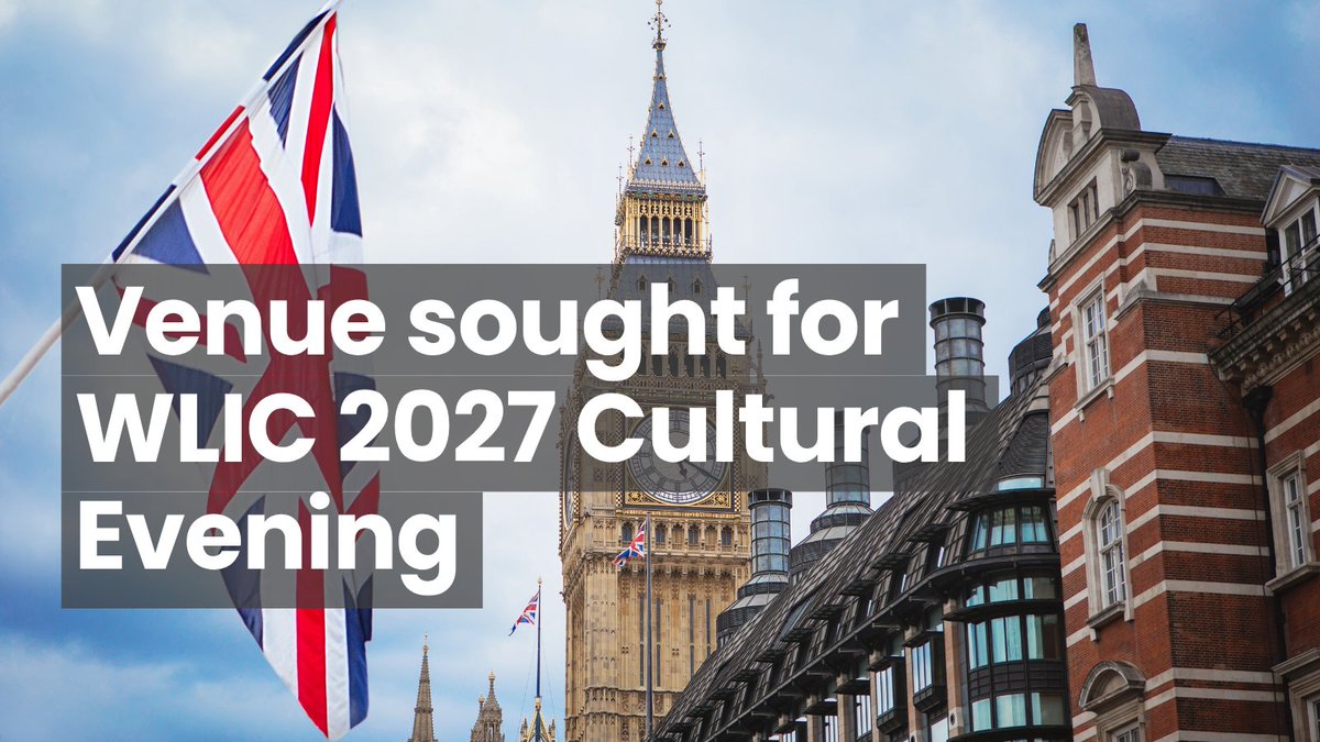 CILIPinfo's tweet photo. London hosts the World Library &amp; Information Congress in 2027. We need:
✅Venue for cultural reception for 2,500 international delegates - standing
✅London/nearby
✅Showcase UK culture &amp; heritage 
💡Ideas or offers? Contact us: https://t.co/JzXJRE66FT by 14 Oct #WLIC2027 #IFLA https://t.co/NDRxnjR73o