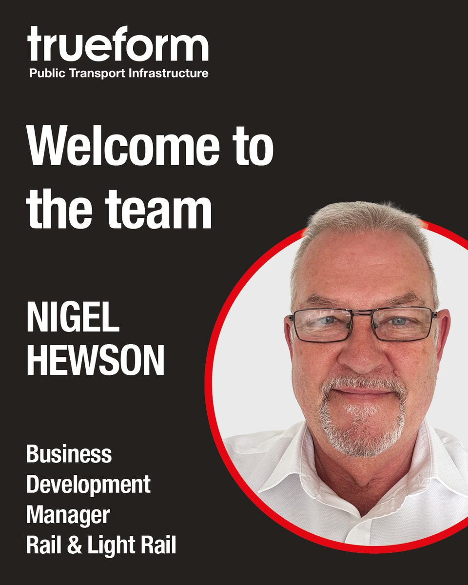 TrueformGroup's tweet photo. Weโre delighted to welcome Nigel as our new Business Development Manager โ Rail & Light Rail. With 30+ yearsโ rail experience, Nigel will support Trueformโs work across #rail, #lightrail, #underground & #tram networks.
https://t.co/gOXhNOAoe2
#RailInfrastructure #RailIndustry https://t.co/jw9EnnCKf2