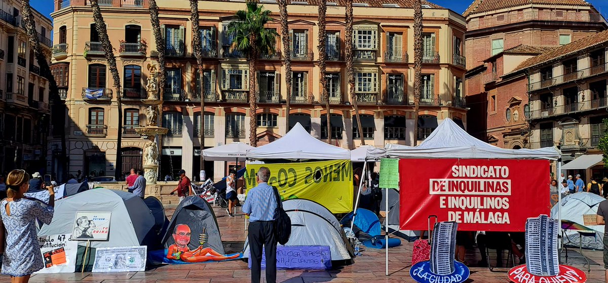 NicoSguiglia's tweet photo. Continúa la acampada por la #vivienda en la Plaza de la Constitución en #Málaga.
Pásate a apoyar y asiste hoy a las 19h a la Asamblea/Concentración.
Ni una Mari Carmen más.
Casas para vivir, no para especular.
#AcampadaMLG
#MálagaParaVivir https://t.co/iCj69jcYqM