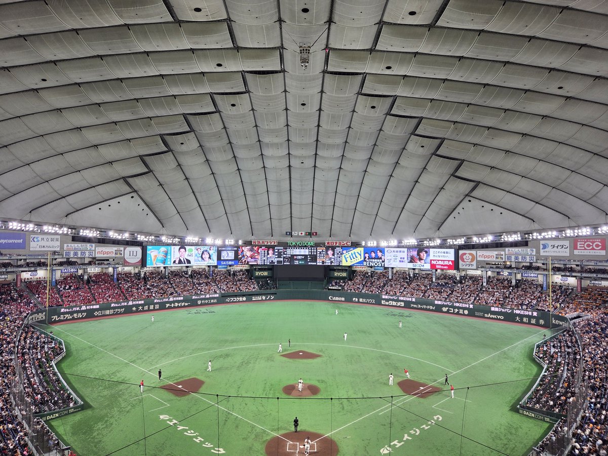 ay59614_kapi's tweet photo. 東京ドーム、試合展開が早いですねぇ。 https://t.co/979rq2FOpA