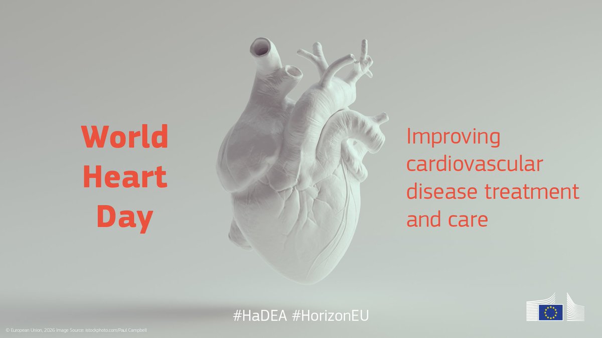 EU_HaDEA's tweet photo. On #WorldHeartDay, discover #HorizonEU projects advancing research to alleviate the burden of cardiovascular diseases (CVDs) in Europe, improve patient outcomes and foster more personalised, patient-centred care: https://t.co/avgwMohS2h https://t.co/yEbRgGa8LL
