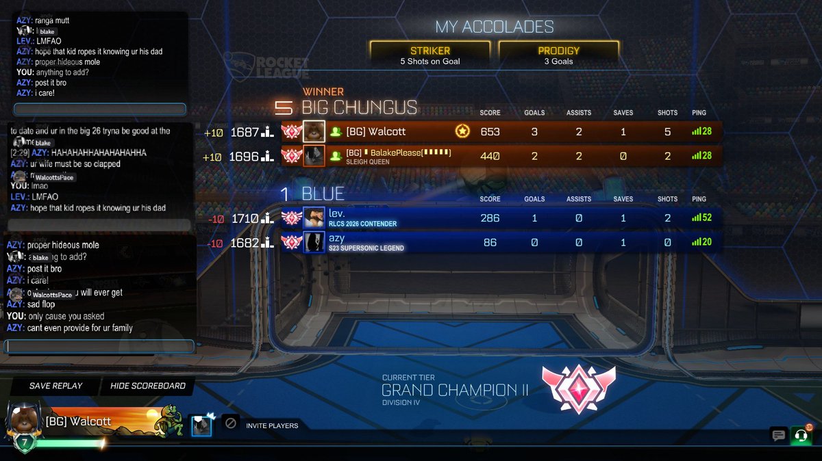 walcottspace's tweet photo. Officially retiring from competitive Rocket League, it has been a blast 😎 https://t.co/B1VK5LPDfh