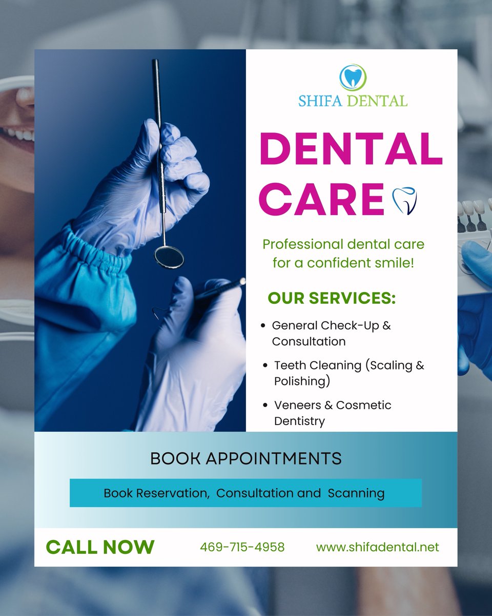 empiredensm's tweet photo. Life happens, but sudden tooth pain shouldn't pause your world 🚨Protect your peace of mind and book your emergency appointment now ⤵️

📍 Two Convenient Locations: Plano, TX | Garland, TX
📞 Call Us: 469-715-4958
🌐 Visit: https://t.co/fWu2ZbH27M
#ShifaDental #EmergencyDentist https://t.co/DXoweoIUpu