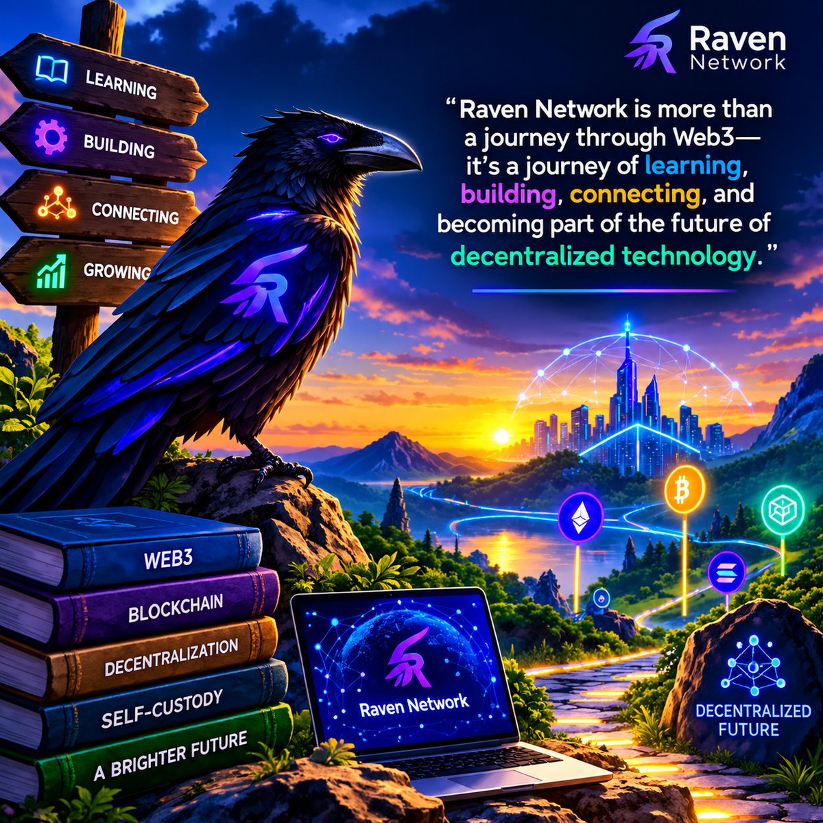 isrealibrahim86's tweet photo. “Raven Network is more than a journey through Web3—it’s a journey of learning, building, connecting, and becoming part of the future of decentralized technology. 🐦🌐” https://t.co/3p0PadRii4