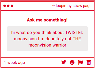 loopimay's tweet photo. Twisted Astro, alone and afraid, finding comfort in the almost familiar warmth of Twisted Vee's body?

Twisted Vee feeling a vague desire to hold this ice cold twisted close, and keep the world away from him?

I'm sick. I'm in a hospital bed, made ill from this wonderful angst. https://t.co/IwjqUX4PRL