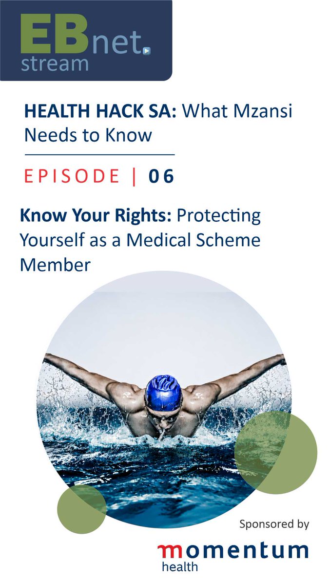 EBnetwork's tweet photo. Your medical scheme has legal obligations to you. โ๏ธ๐ฅ
Do you know what they are?
Most South Africans don't.
Ep 6 of #HealthHackSA explains every one of them.
Brought to you by @MomentumGroupZA
https://t.co/GgeYRx5uFS
#FinancialConfidence #EBnet #MedicalAid #KnowYourRights https://t.co/9Dhmzjdgcm