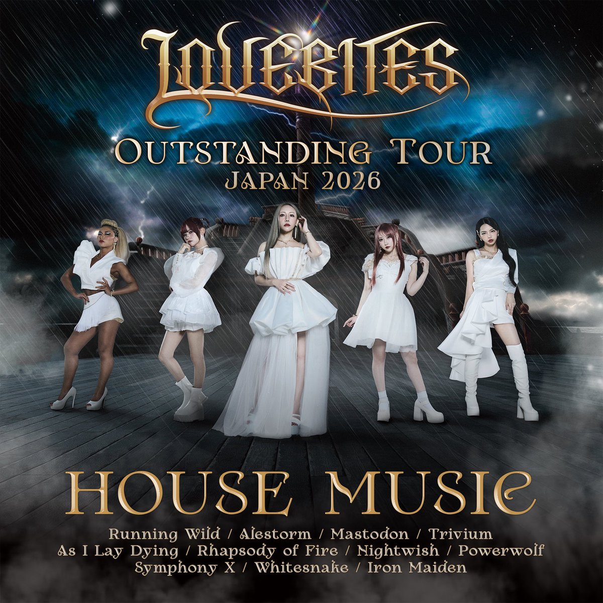 lovebites_jp's tweet photo. 🐺⚓️#LOVEBITES 「OUTSTANDING TOUR - JAPAN 2026」の各地セットリストと開場BGMをプレイリスト化❗️ライブを振り返ってお楽しみください❗️

🎧福岡・愛知・北海道
https://t.co/1onfZeD1N1

🎧広島
https://t.co/Kw0w39mPbr

🎧大阪・宮城
https://t.co/1kDlPvZrko

🎧石川・東京DAY2
https://t.co/axwe1b6Mgm 

🎧新潟・東京DAY1
https://t.co/Due0jdyjd3

🎧開場BGM
https://t.co/zM3s89qeM5