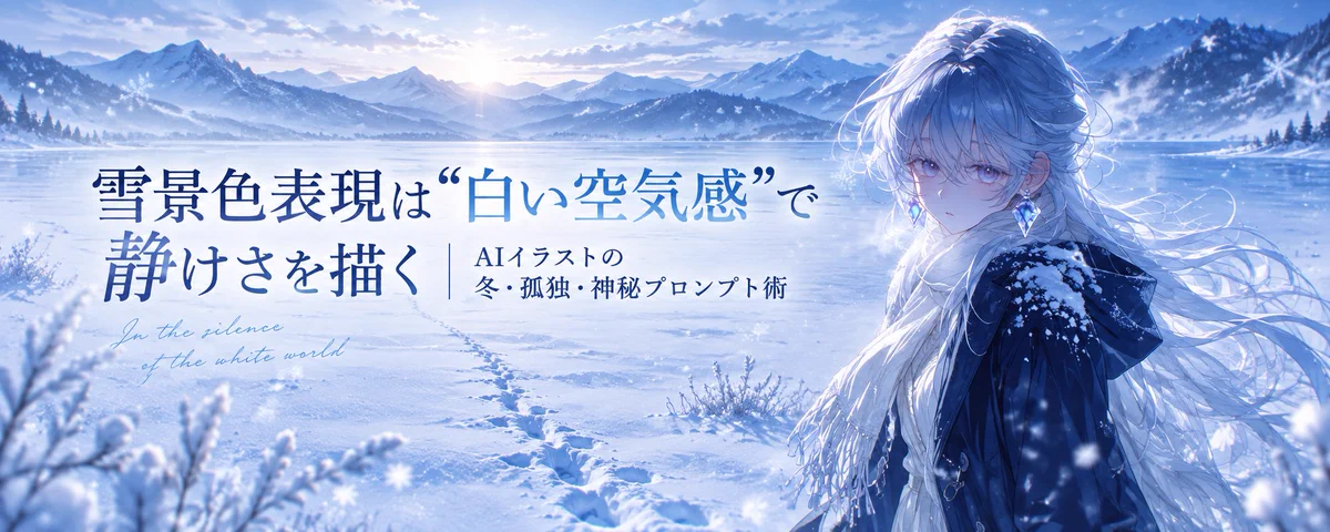 雪景色表現は“白い空気感”で静けさを描く｜AIイラストの冬・孤独・神秘