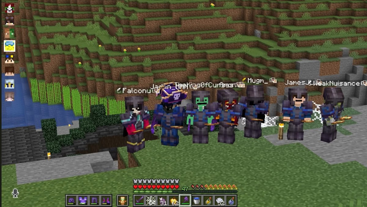 Perryitik21's tweet photo. Conquest SMP feels like a fever dream cause wdym these are from a Spongs vid😭Jaden's greedy ass had these players as his bodyguards. Actual hydrogen bombs vs coughing babies. Then Flame betrayed and helped Jaden like its geeg what do u even do https://t.co/PXwr4qpSzk