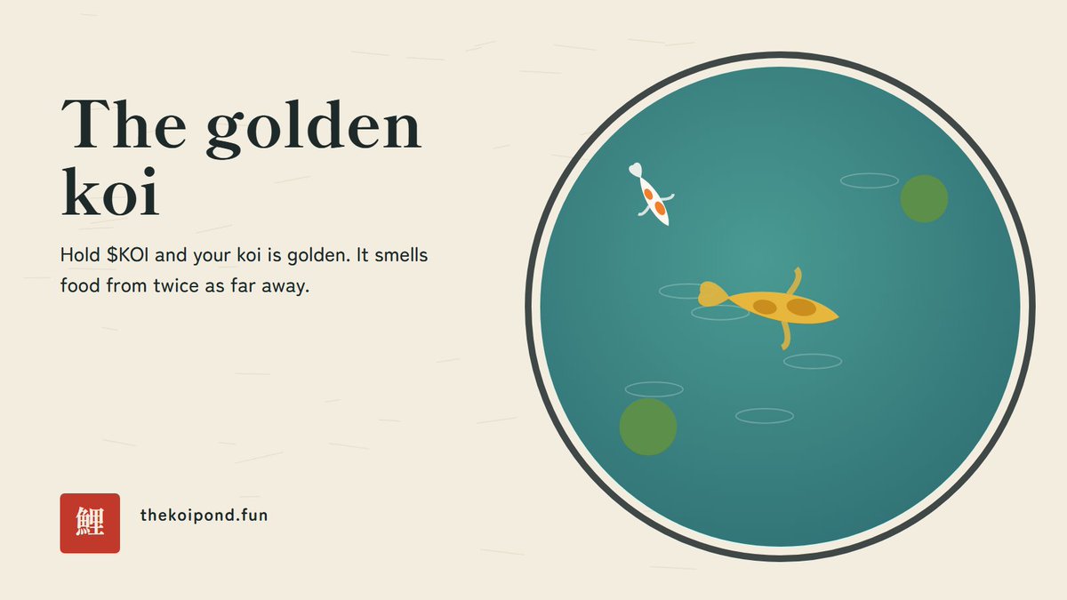 KoiOnPONS's tweet photo. Some koi are golden.

They notice the food from twice as far away.

Holders' koi are golden. https://t.co/jlsV1iObIc