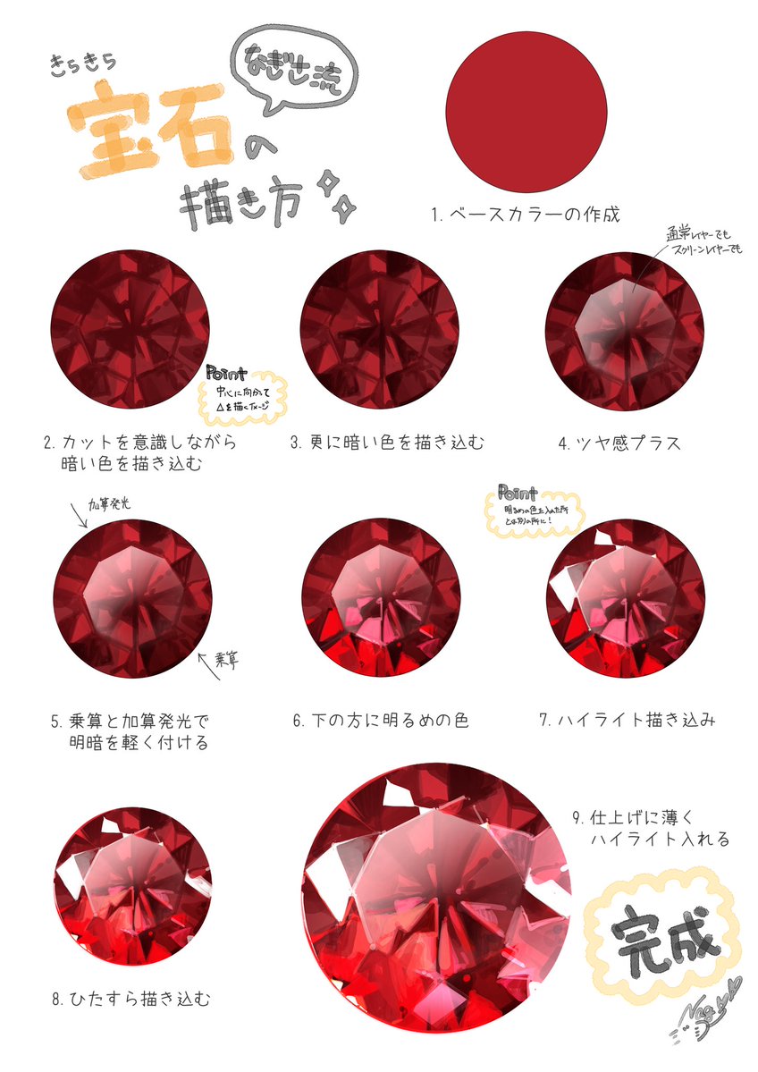pan_to_honey's tweet photo. 💎厚塗りで描くきらきら宝石💎 https://t.co/CxD05NmXIj