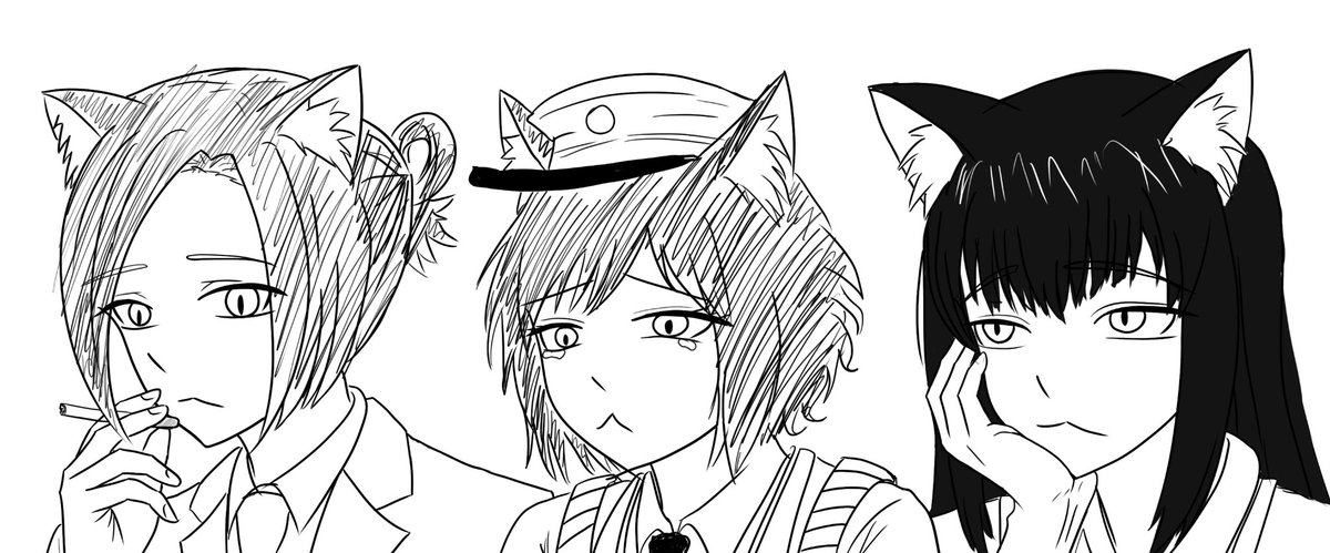 AaPi_3's tweet photo. Just some sad working cats.

#ヤニねこ https://t.co/wAq8yPlksw